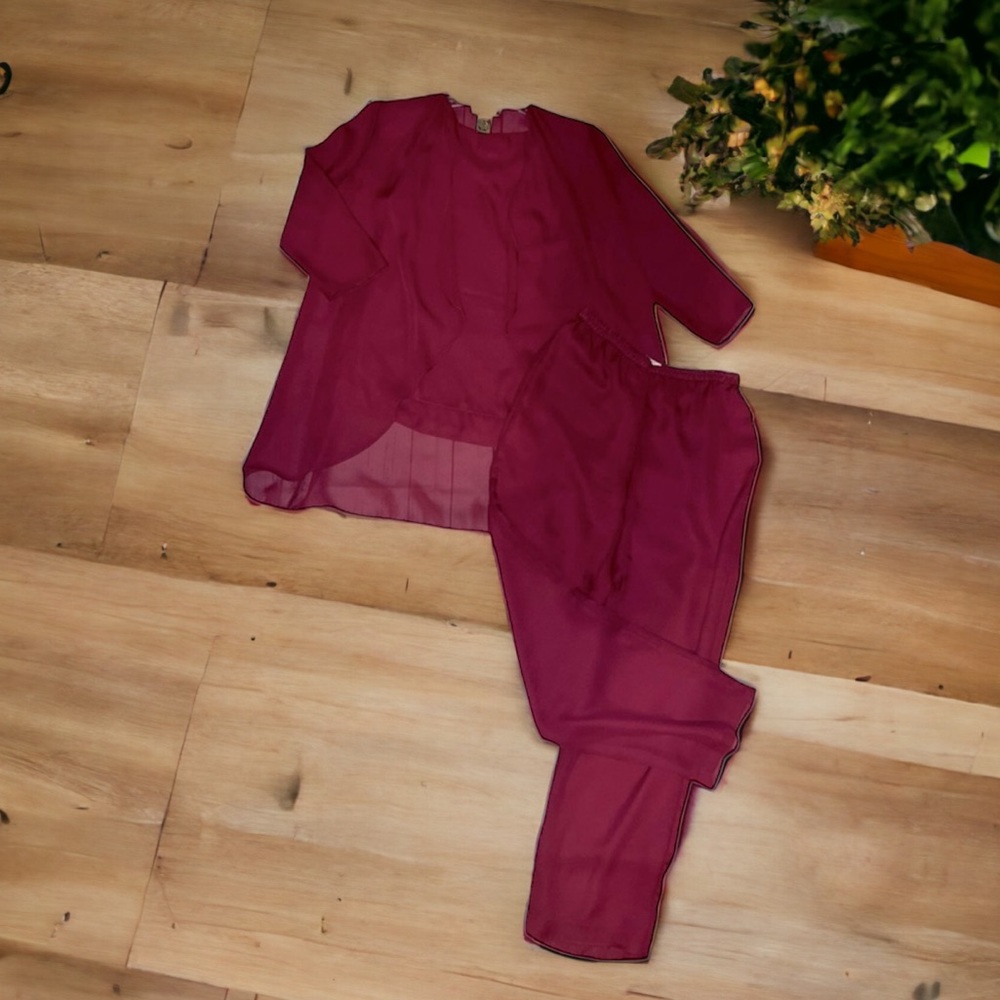 Drapers&Damons three piece magenta dress pant set